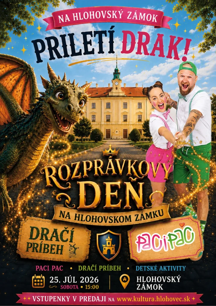 Rozprávkový deň na Hlohovskom zámku - plagát podujatia